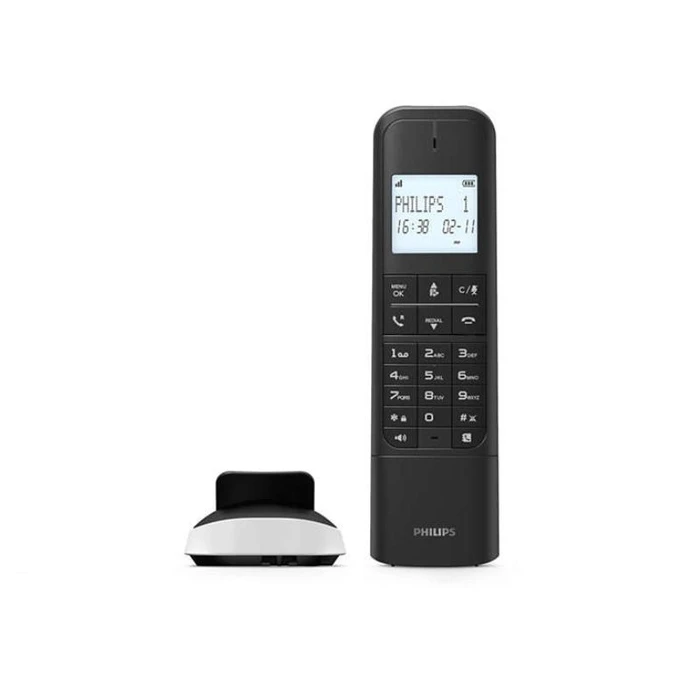 Ασύρματο Τηλέφωνο Philips M4701W/GRS Λευκό με φωτιζόμενη οθόνη