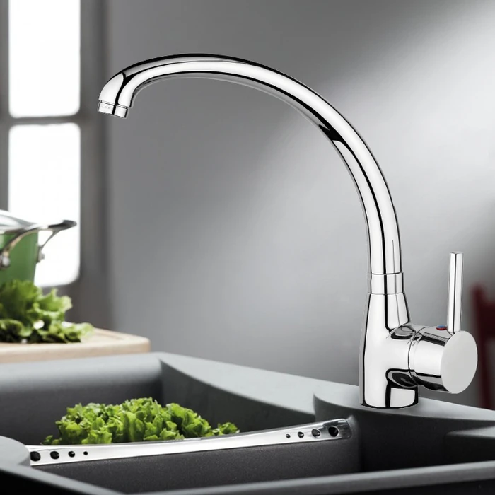 Μπαταρία Πάγκου Κουζίνας Bruno M54015-H531C-C508, Αναμεικτική, Ασημί