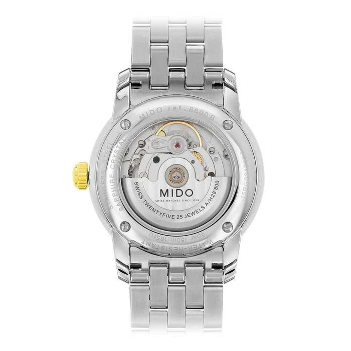 Ανδρικό Ρολόι Mido M86009261 (38mm) Μεταλλικό Μπρασελέ Ασημί