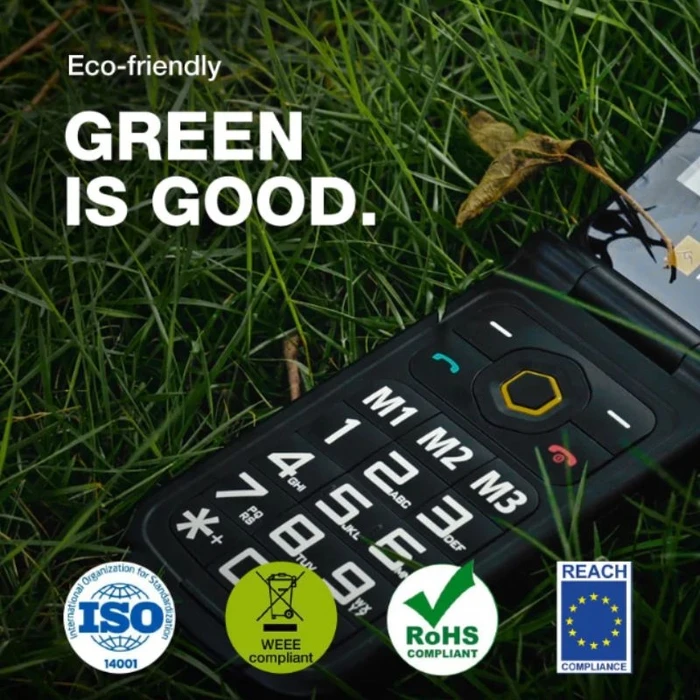 Κινητό Τηλέφωνο AGM M8 FLIP Μαύρο IP68/IP69K, Dual Sim με Bluetooth, USB, SD, 2.8?, SOS συμβατό με ακουστικά βαρηκοΐας