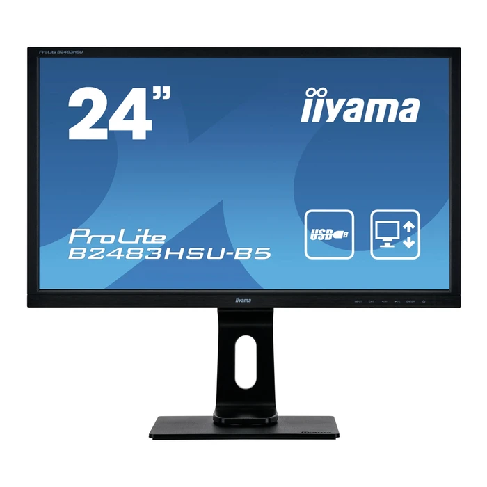 IIYAMA Used Monitor B2483HSU 24" LED 1920x1080 VGA/DVI/DisplayPort Grade B