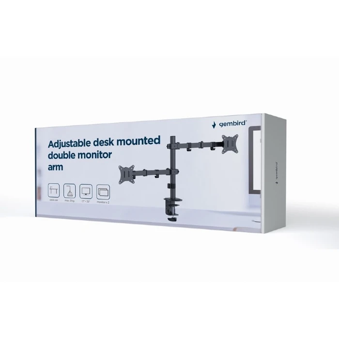 Βάση Monitor Gembird Adjustable DESK DOUBLE ARM 17'-32'