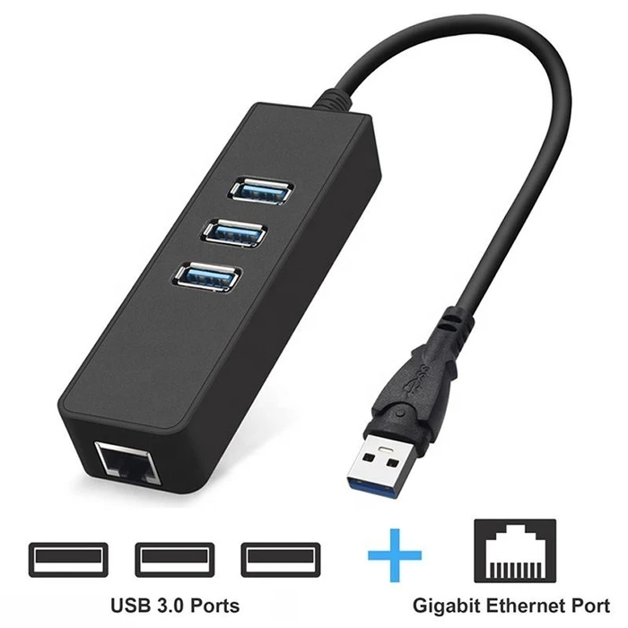 USB Hub ATC USB3.0 σε USB3.0x4 με Gigabit Lan