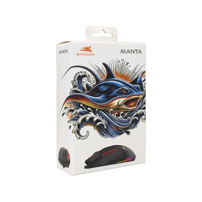 Barracuda BGM-041 RGB Gaming Ποντίκι 12800 DPI Μαύρο (MANTA)