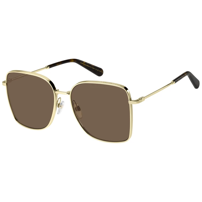 THE MARC JACOBS Women's Sunglasses MARC 829/S 01Q — Gold Metal Frame, Brown Lenses, 58/17/145 mm
