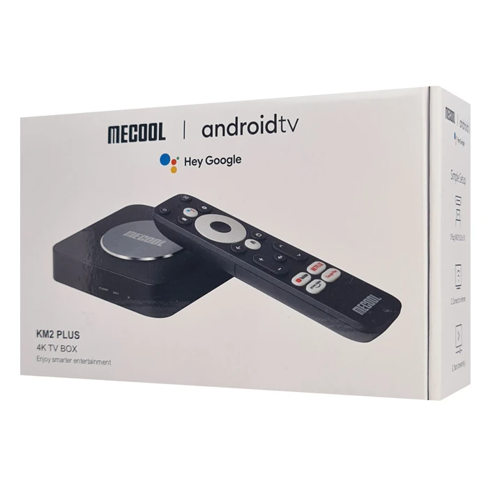 TV Box Mecool KM2 Plus, Google/Netflix certificate, 4K, WiFi, Android 11
