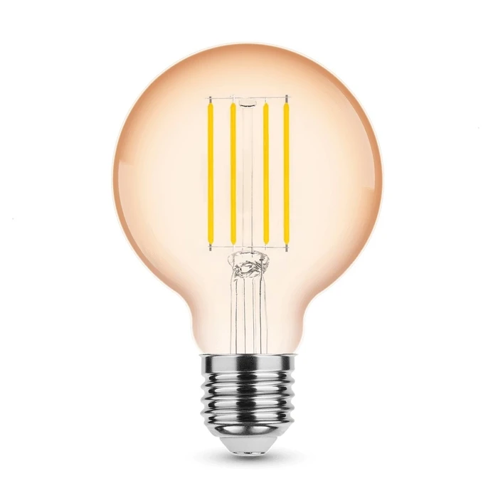 Modee Lighting Σφαιρική Λάμπα Filament Amber G80 4W E27 1800K 360 Lumen