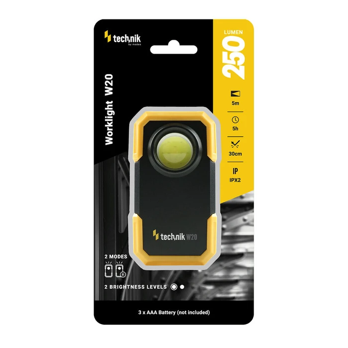 Technik Επαναφορτιζόμενος Φακός W20 COB 250 lm (3xAAA δεν περιλαμβάνονται)