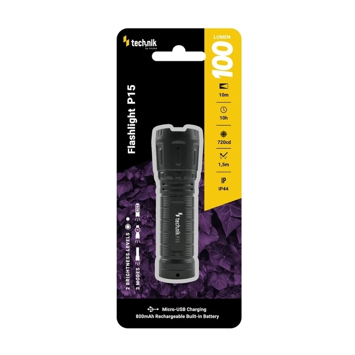 Technik Flashlight P15 100 lm CREE XPE LED Micro USB