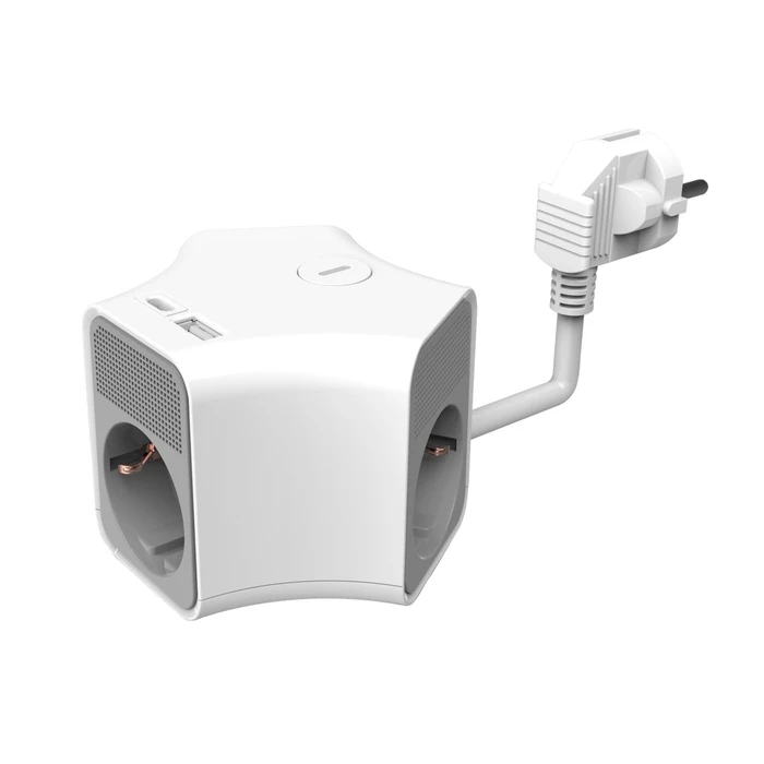 Technik Power Strip Round 3 Outlets 1.4m with USB-A and USB-C 16A