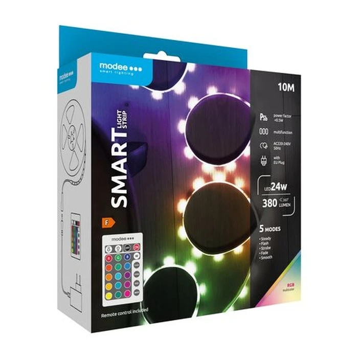 Modee Lighting Ταινία LED Smart RGB με Τηλεχειριστήριο 24W 10m