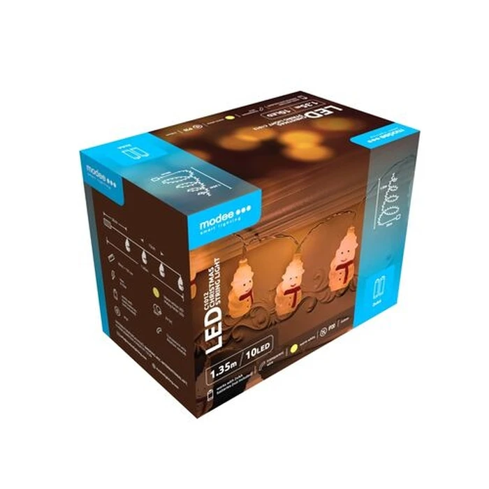 Modee Χριστουγεννιάτικα Διακοσμητικά Φωτάκια Μπαταρίας LED Θερμό Λευκό