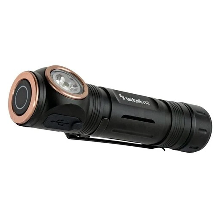 Handheld Flashlight Technik L10 with 1x18650 2200mAh Battery Osram P9 and USB C Cable 1000lm 1000lm