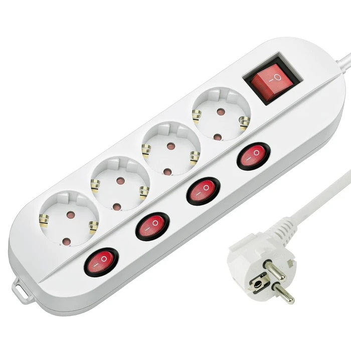 Technik Επαγγελματικό Πολύπριζο 4 Θέσεων με Καλώδιο 1,5m 1,5mm2 και 4 1 Διακόπτες 16A