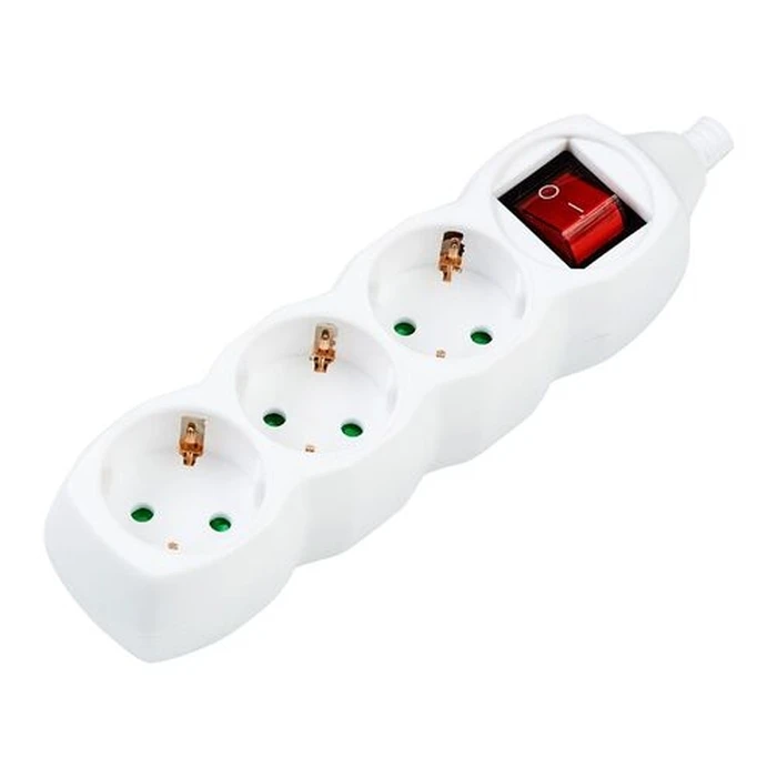 Technik Πολύπριζο 3 Θέσεων Χωρίς Καλώδιο με Διακόπτη 16A Λευκό