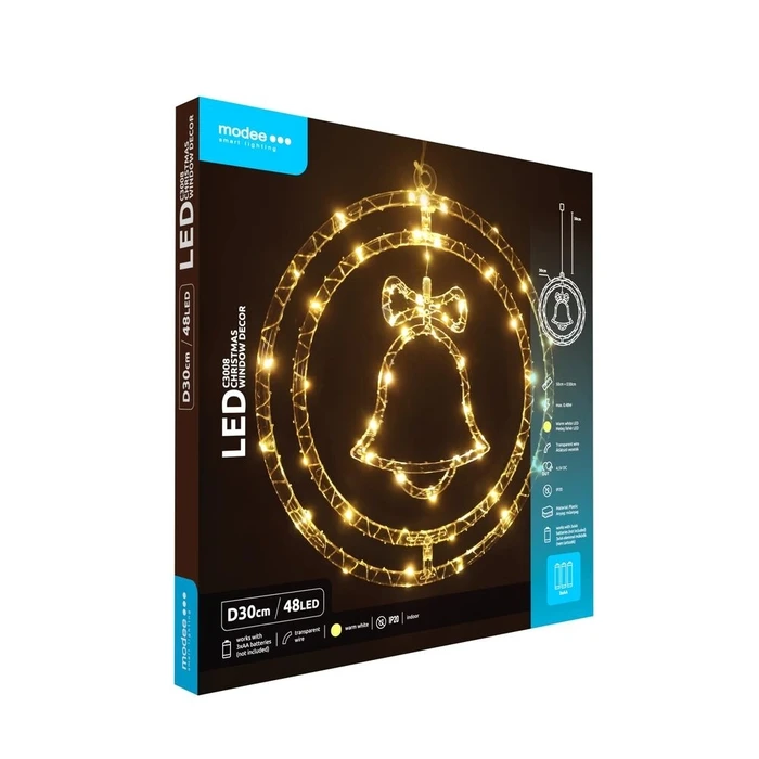 Modee Christmas LED Window Decoration Battery Powered (48 LED, 50 cm)