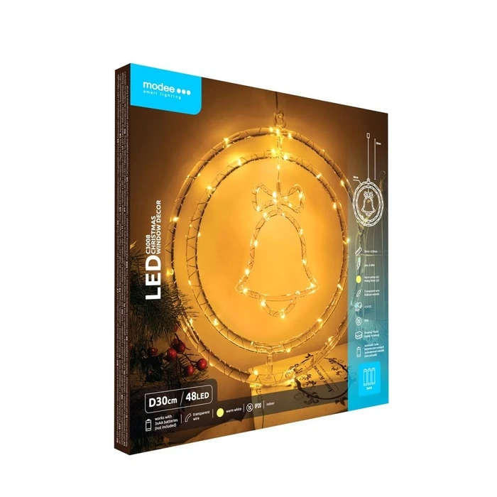Modee Christmas LED Window Decoration Battery Powered (48 LED, 50 cm)