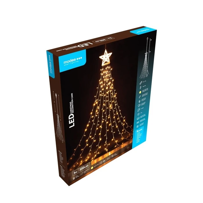 Modee Lighting LED Χριστουγεννιάτικα Φωτάκια C3000 — 300 LED, 6m (3m+3m), Θερμό