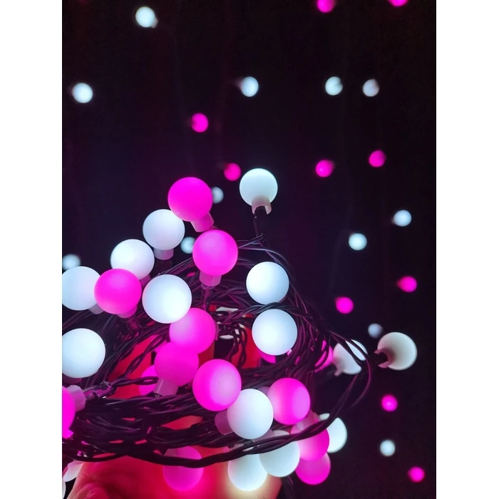 Modee Christmas LED Λαμπάκια Τύπου Berry με Βύσμα Ροζ και Ψυχρό