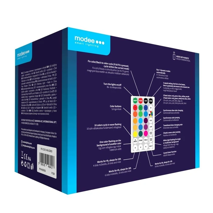 Modee Χριστουγεννιάτικα Λαμπάκια LED Τύπου Berry με Βύσμα και Τηλεχειριστήριο RGB 100 LED 10 m 10 cm