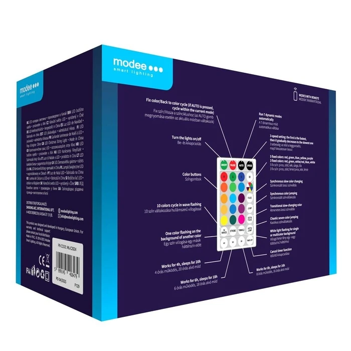 Modee Χριστουγεννιάτικα Λαμπάκια LED Τύπου Berry με Βύσμα και Τηλεχειριστήριο RGB