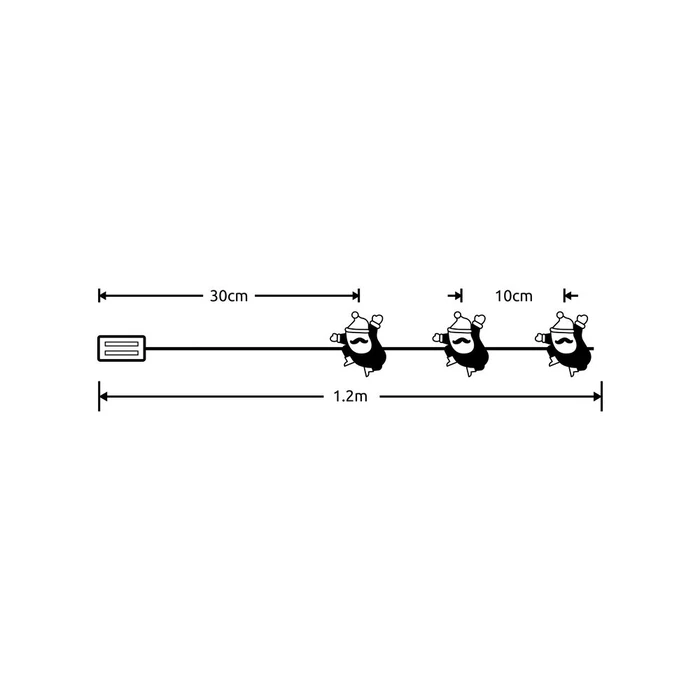 Modee Christmas LED Decorative Battery String Lights (10 LED / 1.20 m) Warm White - Modee Lighting