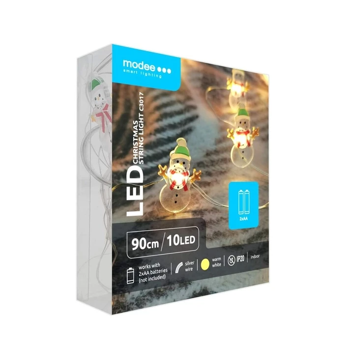 Modee Χριστουγεννιάτικα Φωτάκια LED 10LED 1,2m Θερμό Λευκό με Μπαταρία