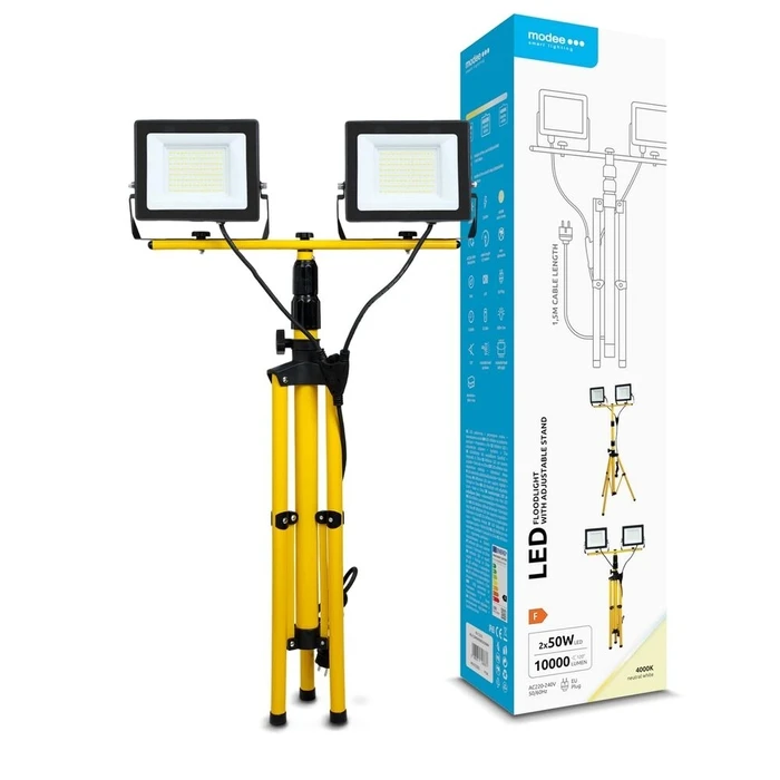 Modee LED Προβολέας με Βάση 2x50W 4000K 10.000 lm (Modee Lighting)