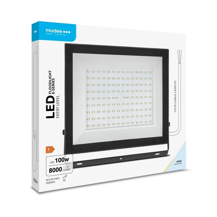 Modee Lighting Προβολέας LED E-series Slim 100W 120 6000K 8000lm ERP