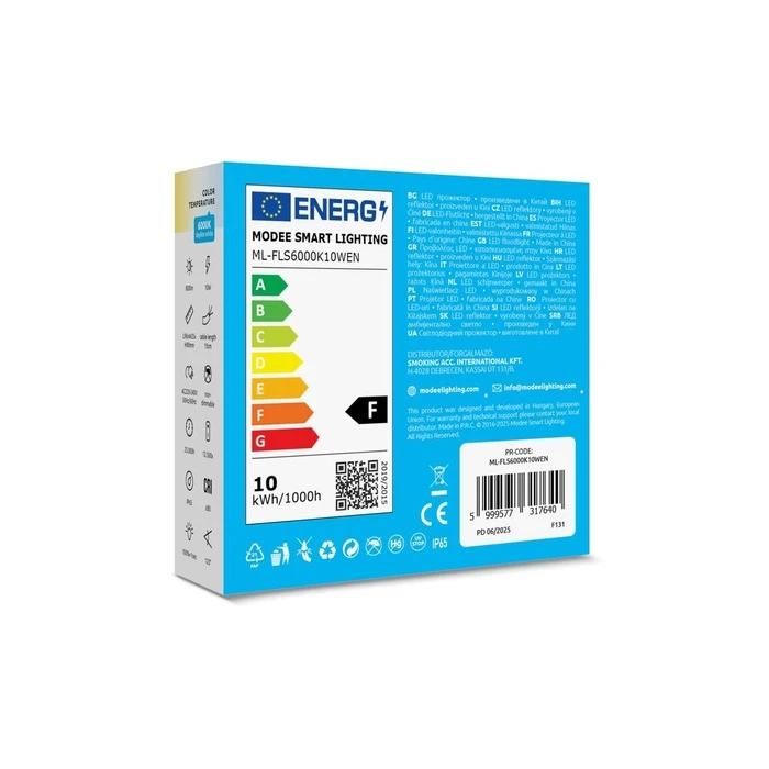 Modee Lighting Προβολέας LED E-series Slim 10W 120 6000K 800lm ERP