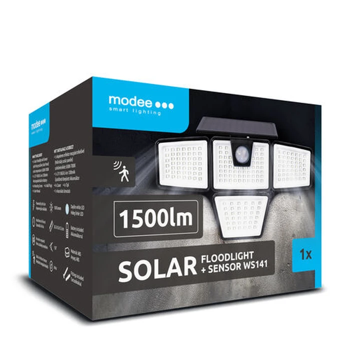Modee Lighting Ηλιακός Προβολέας LED WS141 Αυτόματος με Αισθητήρα 1500lm