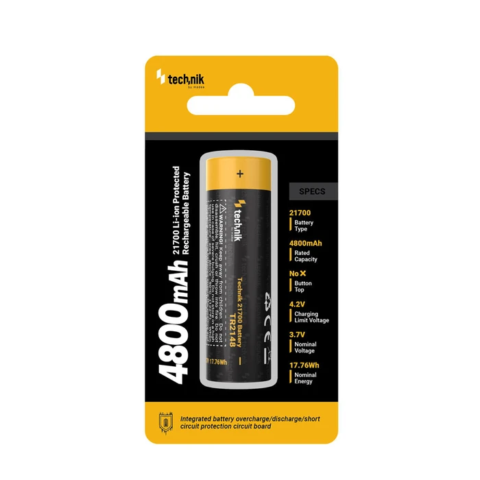 Modee Lighting Επαναφορτιζόμενη Μπαταρία 21700 TR2148 4800mAh 3.7V B1