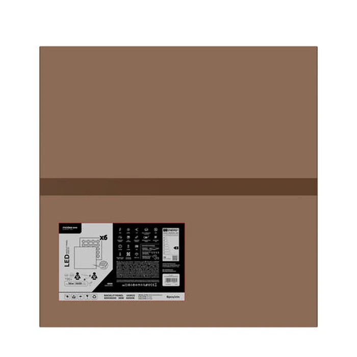 Modee Lighting LED Panel BackLit 600×600 mm 36W 4000K UGR22 6τμχ