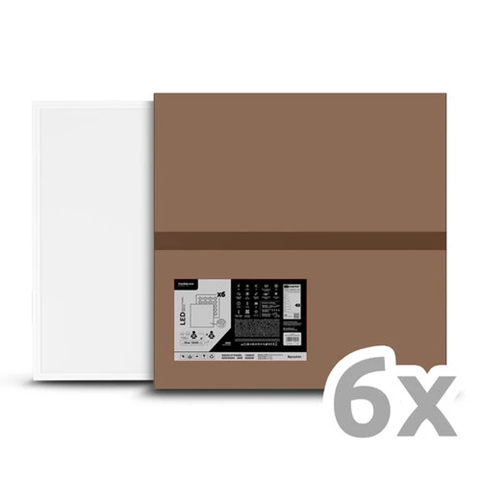 Modee Lighting LED Panel BackLit 600×600 mm 36W 4000K UGR22 6τμχ