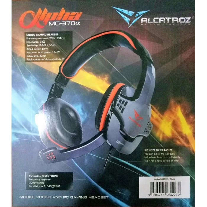Gaming Headset Alcatroz MOBILE and PC ALPHA MG370A B.RED
