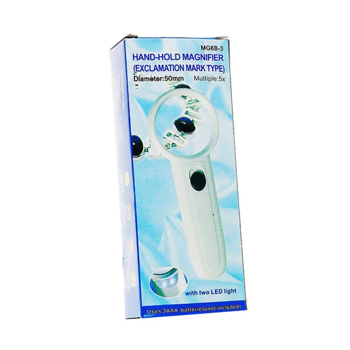 Sunshine Μεγεθυντικός Φακός Χειρός Mg6b-3 Με Φωτισμό Led, Φ50mm, 5x