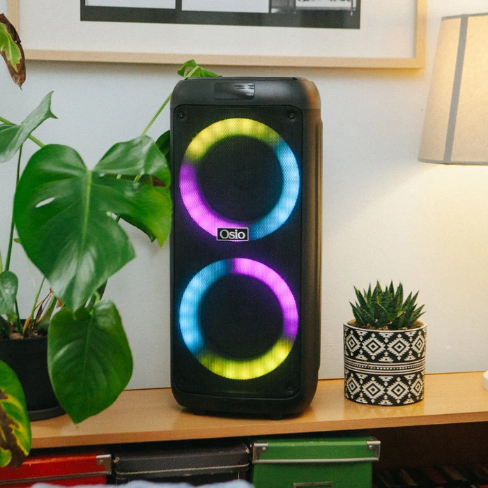 Karaoke Osio OBT-8035 με USB, LED, AUX, TF, RC, FM,TWS, ασ. μικρόφωνο και τηλεχειριστήριο  80 W