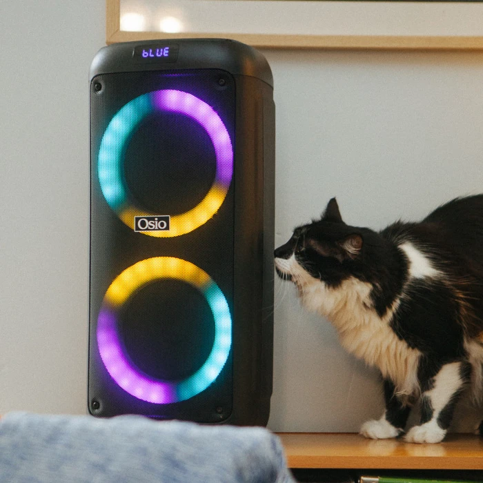 Karaoke Osio OBT-8035 με USB, LED, AUX, TF, RC, FM,TWS, ασ. μικρόφωνο και τηλεχειριστήριο  80 W