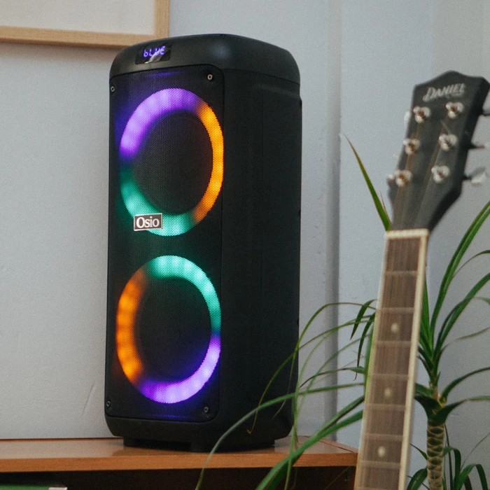 Karaoke Osio OBT-8030 με USB, LED, AUX, TF, RC, FM,TWS, ενσ. μικρόφωνο και τηλεχειριστήριο  80 W