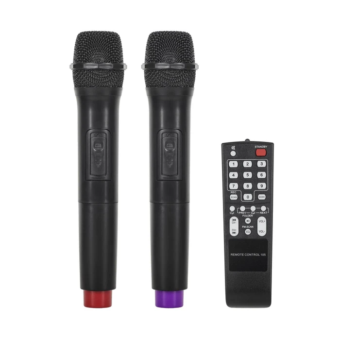 AZUSA Active Speaker 12" DM-0135EU 40W with 2 Wireless Microphones, SD, Bluetooth, USB