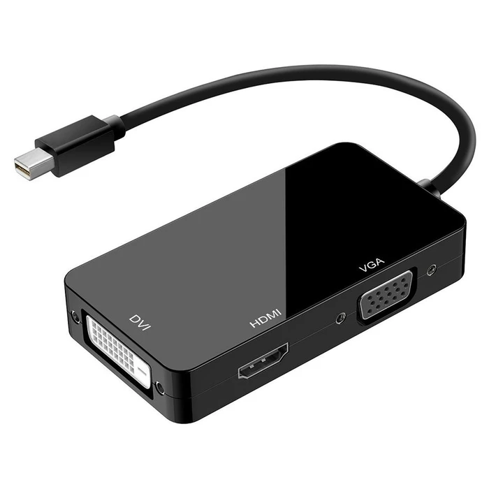 Αντάπτορας Mini DP Αρσ. Σε HDMI/VGA/DVI Μαύρο