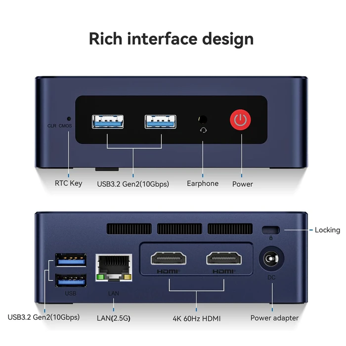 Beelink S12 Mini PC (N-Series N95/12GB DDR4/512GB SSD/W11 Pro)