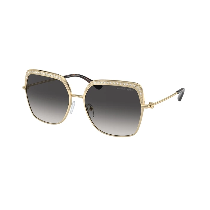 Michael Kors Greenpoint Women's Sunglasses MK1141-10188G – Gold Metal Frame, Grey Gradient Lenses (57/16/140)