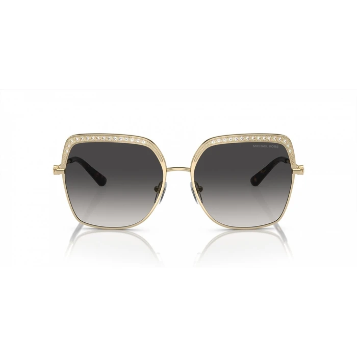 Michael Kors Greenpoint Women's Sunglasses MK1141-10188G – Gold Metal Frame, Grey Gradient Lenses (57/16/140)