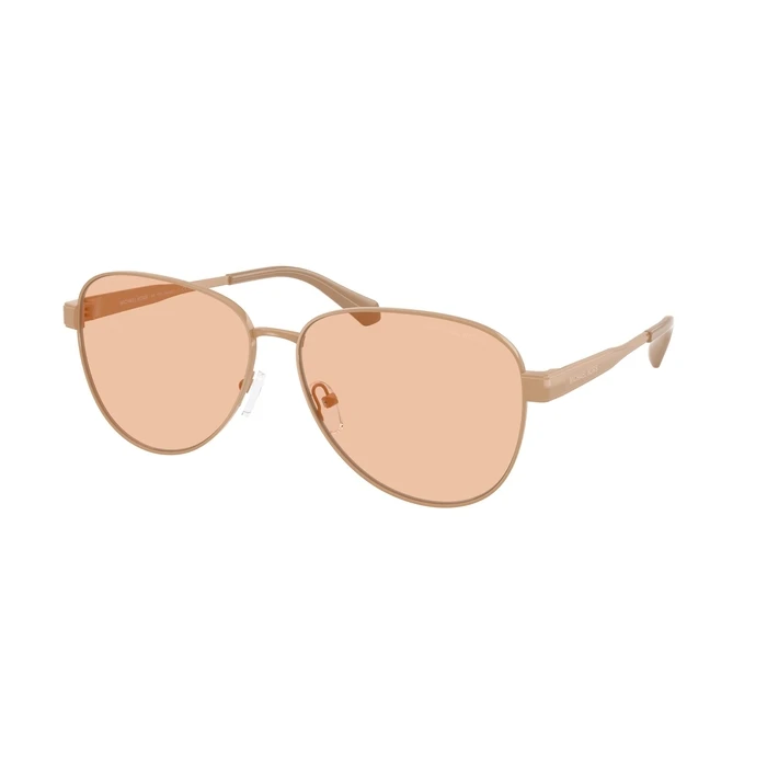 Michael Kors Biarritz Unisex Sunglasses MK1160-190073 — Rose Gold Metal Frame, Brown Lens (59/14/145)