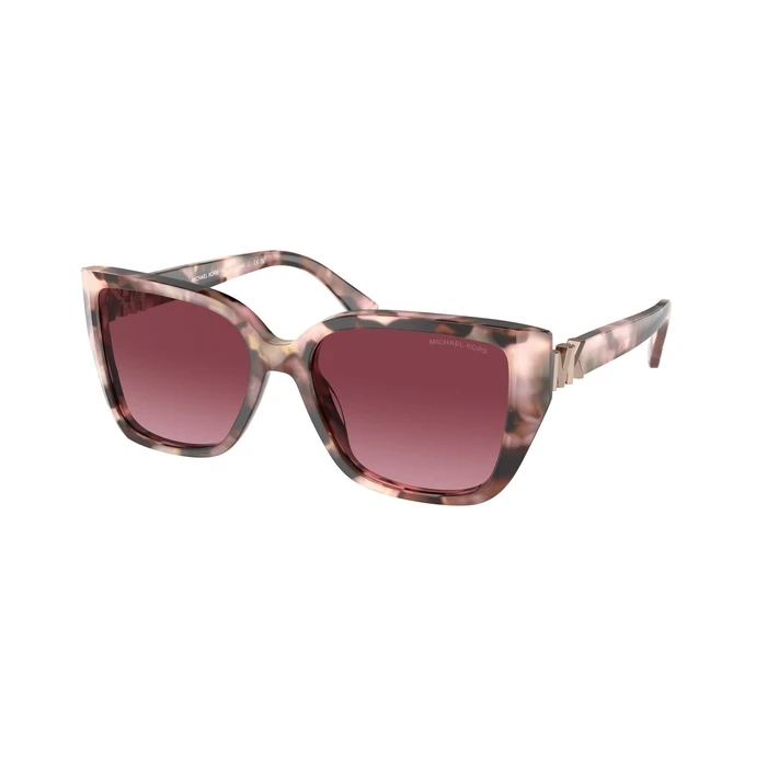 Michael Kors Acadia Women's Sunglasses MK2199-39468H (55/17/135) Brown Tortoise Acetate Frame, Red/Multicolored Lenses