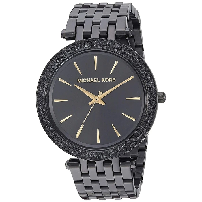 Michael Kors Darci Women's Watch 39 mm Quartz Black Stainless Steel Bracelet MK3337