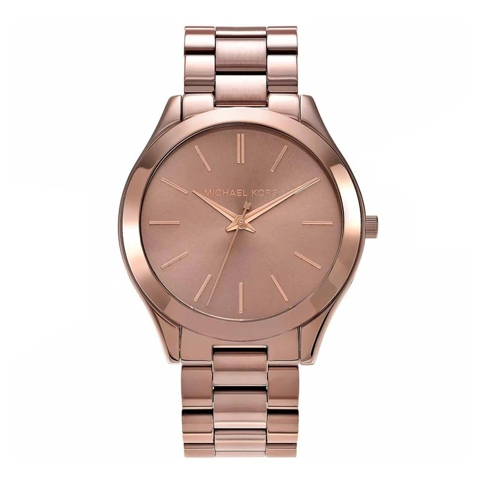 Γυναικείο Ρολόι Michael Kors Mk3418 (40mm) Μεταλλικό Μπρασελέ Καφέ