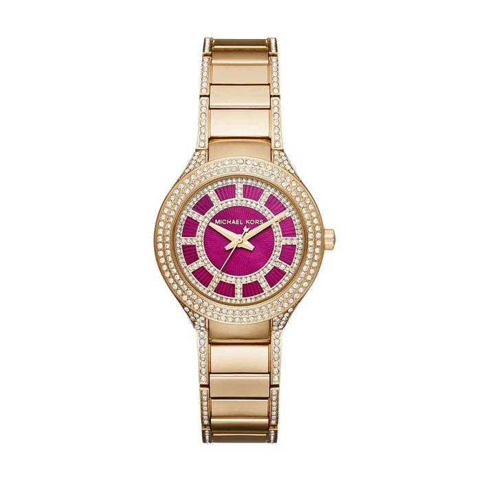 Γυναικείο Ρολόι Michael Kors Mk3442 (33mm) Μεταλλικό Μπρασελέ Ροζ