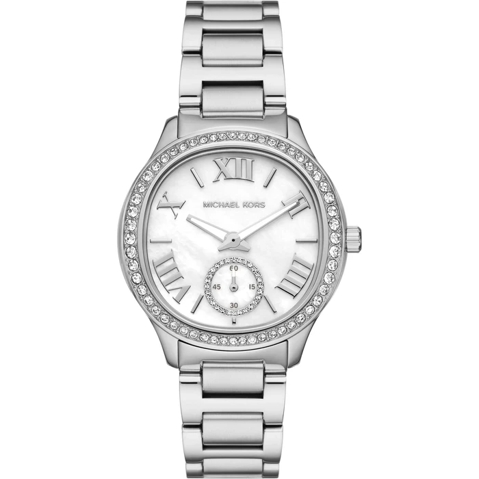 Ανδρικό Ρολόι Michael Kors Mk4807 (38mm) Μεταλλικό Μπρασελέ Ασημί